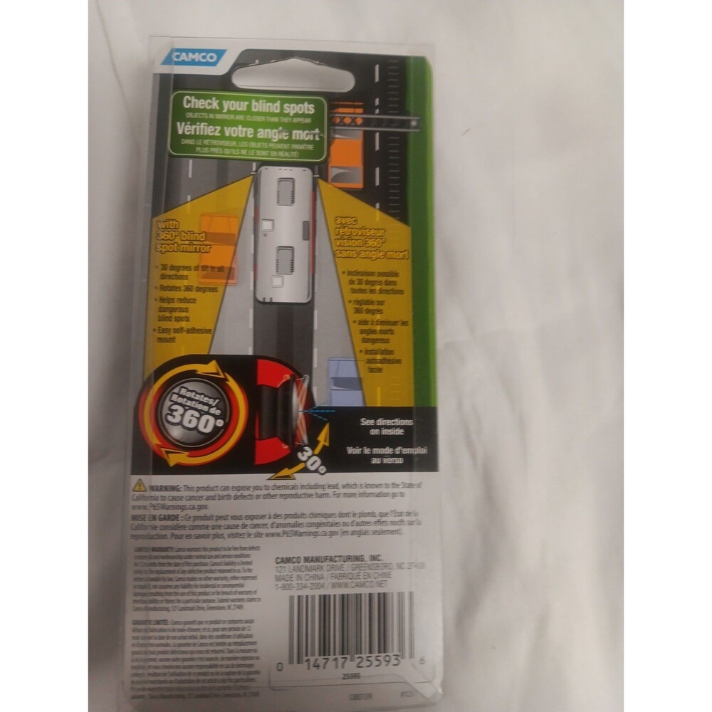 Camco Blind Spot Mirrors 1.75in Round 360 Degree 2 pack 25593 - Picture 3 of 3